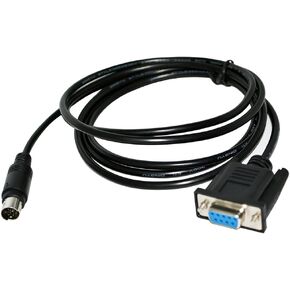 DB9 9 Hole Female to Mini DIN 8PIN MD8 Male RS232 Communication Cable Data Cable 1.8 Meters for Mitsubishi FX Series PLC and PC