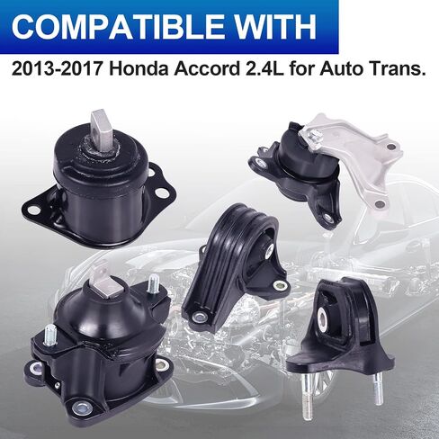 مجموعة حوامل محرك المحرك - متوافقة مع Honda Accord 1990 1991 1992 1993 L4 2.2L، استبدال # A6509 A6512 A6519 A6547، مجموعة من 4 in Kuwait