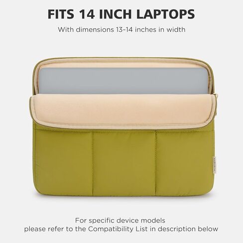 KIZUNA Puffy Laptop Sleeve 13 Inch Computer Case for MacBook Air 13 Pro 14 /iPad Air Pro 13/IdeaPad Flex 5 Gen 8 14"/Yoga Slim 7i Carbon/ThinkPad X1 Carbon/14 ThinkPad T14,Green in Kuwait