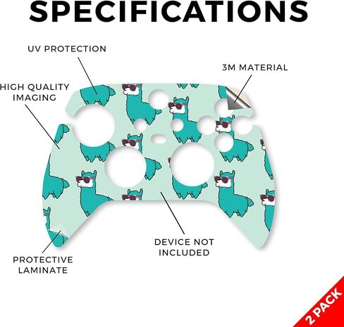 Carbon Fiber Skin Compatible with Microsoft Xbox Series X|S Controller (2 Pack) - Polygonal Camo - Premium 3M Vinyl Protective Wrap Decal Cover - Easy to Apply | Crafted in The USA by MightySkins in Kuwait