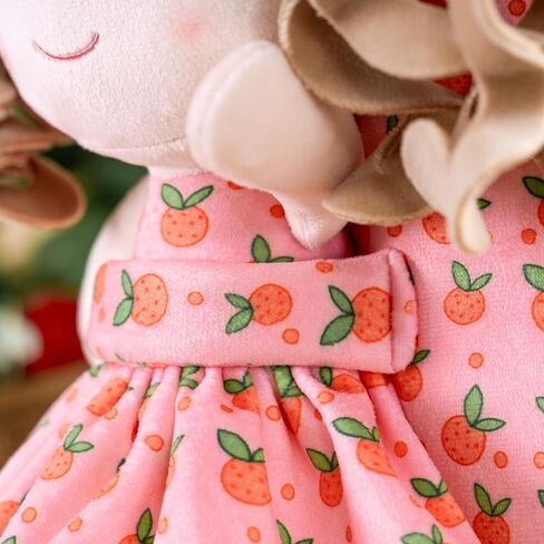 Gloveleya Toddler Backpack Baby Girl Gift Plush Bag Diaper Bag with Spring Girl Doll Curly Hair Girl Toys with Love Brown Purple 9 Inches in Saudi Arabia