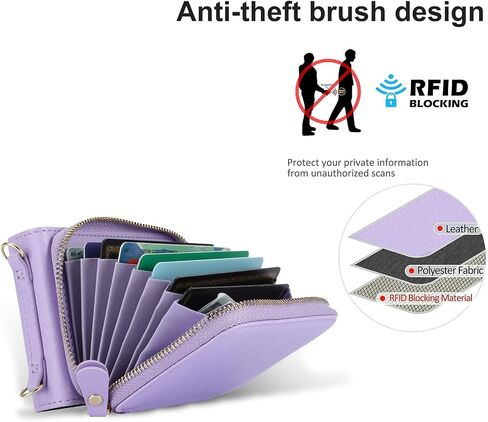 ل Motorola Razr 2024 محفظة مع حزام Crossbody ، [RFID حجب] فتحة فتحة بطاقة كبيرة من الجلد مع غطاء الوجه الصدمة حزام يدوي لموتو RAZR 50 2024 الأرجواني in Kuwait