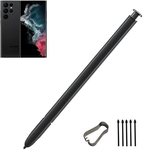 Galaxy S22 Ultra S Pen Replacement for Samsung Galaxy S22 Ultra Stylus Touch S Pen (Without Bluetooth) with Tips (Phantom Black) in Saudi Arabia