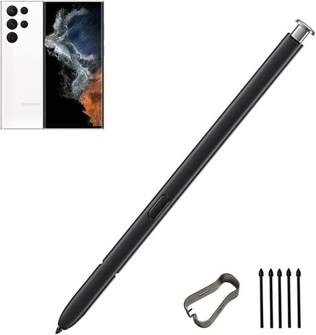 Galaxy S22 Ultra S Pen Replacement for Samsung Galaxy S22 Ultra Stylus Touch S Pen (Without Bluetooth) with Tips (Phantom Black) in Saudi Arabia