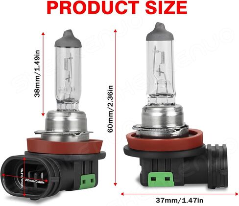 Fit for Hyundai Elantra 2014 2015 2016(with Projector) & 2017 2018 Halogen Headlight Bulbs, H7 High Beam+ 9005 Low Beam Headlamp Replacement Bulbs Kit, Pack of 4 in Kuwait