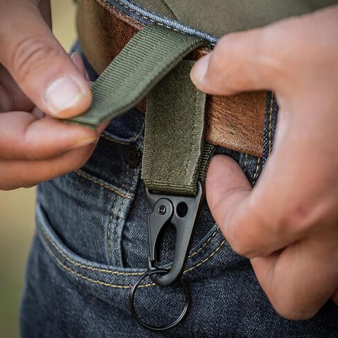 16 Sets Metal Tactical Snap Hook Heavy Duty 1" Keychain Clip with Key Rings Car Keys Chain Clip for Paracord Bracelets Lanyard Necklaces Outdoors Bag Backpack Molle Bags Accessories in Saudi Arabia