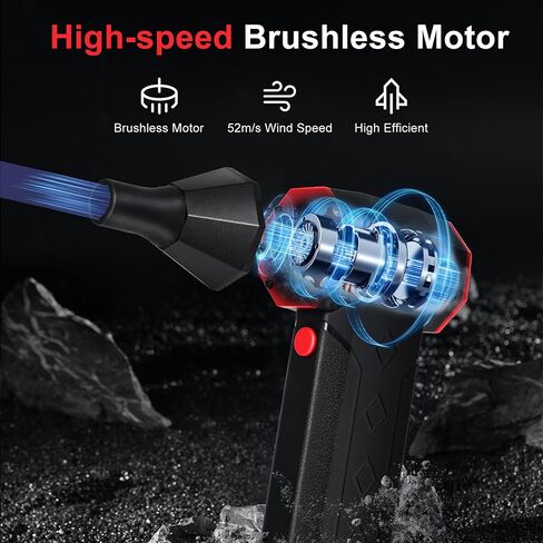 Pro Electric Air Duster | 130,000 RPM Brushless Motor Static-Safe Blower for Electronics, Automotive & Outdoor Use with 3 Nozzles in Saudi Arabia