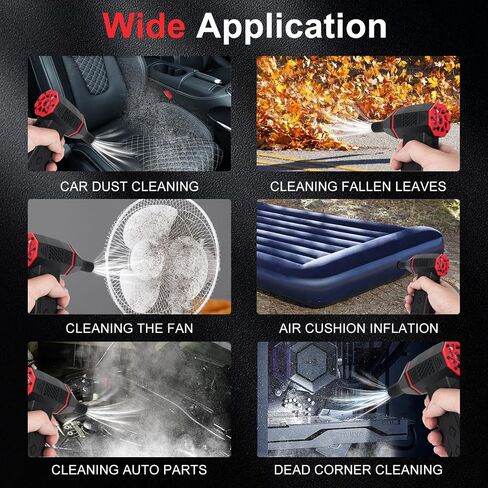 Pro Electric Air Duster | 130,000 RPM Brushless Motor Static-Safe Blower for Electronics, Automotive & Outdoor Use with 3 Nozzles in Saudi Arabia