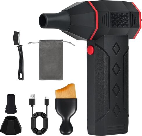 Pro Electric Air Duster | 130,000 RPM Brushless Motor Static-Safe Blower for Electronics, Automotive & Outdoor Use with 3 Nozzles in Saudi Arabia