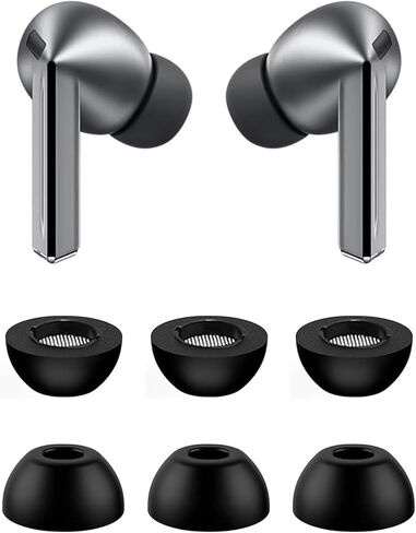 أطراف أذن إسفنجية متوافقة مع سماعات أذن Galaxy Buds 3 Pro SM-R630N، 3 أزواج مقاسات S/M/L، أطراف بديلة من إسفنج الذاكرة الناعمة، متوافقة مع Galaxy Buds 3 Pro SM-R630N 3 أزواج S/M/L in Kuwait