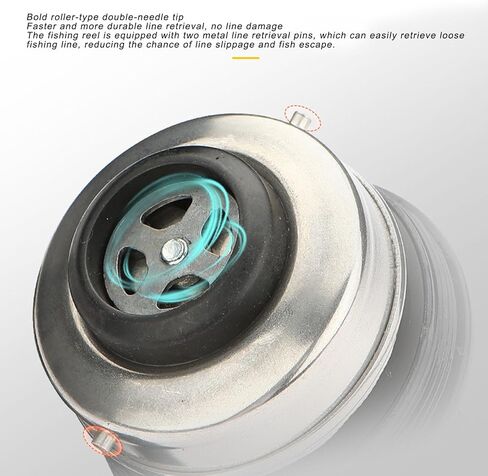 High Speed Reel, Metal Construction Fishing Gear with 3.9:1 Gear Ratio, 3.75kg Brake Force for Left Right Retrieve in Kuwait
