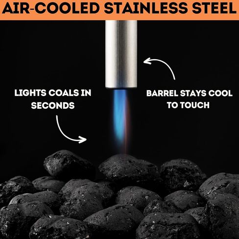 BISON AIRLIGHTER 420 | Cordless Fire Starter | Camping Essential | Torch Lighter | Perfect for Fire Pits, Camping, Charcoal Grills, Fireplaces, and Wood Stoves | Refillable Butane with Built-In Blower in Saudi Arabia