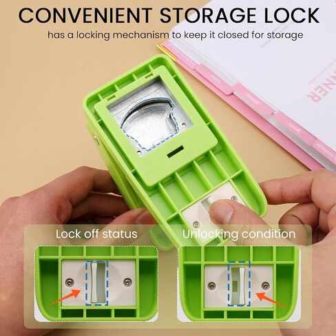 HAUSTGO Tab Paper Punch - File Tab Puncher for Calendars, Planners, or Albums - Ideal for Scrapbook Tabs, Junk Journals, Bible Tabs, December Daily, Planner Inserts, and More Projects in Saudi Arabia