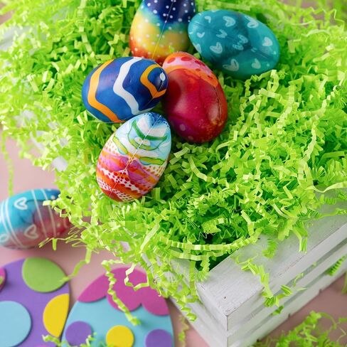 JOYIN 32oz Easter Grass, Pure Brown Recyclable Paper Grass, Shred Raffia Crinkle Cut for Easter Egg Hunt, Basket Stuffer Filler, Party Bag Decor Favors, Gift Wrapping in Saudi Arabia