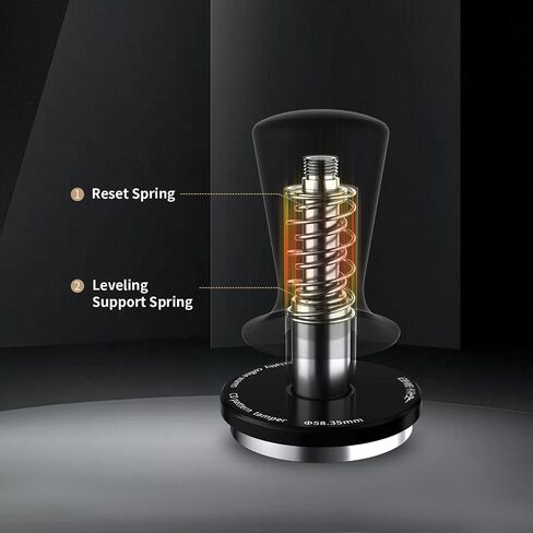 MHW-3BOMBER 54mm Espresso Tamper, 53.35mm Double Spring Coffee Loaded Tamper Tool, Compatible with 53mm/54mm Breville Portafilter, Self Leveling Espresso Hand Tampers, Espresso Accessories,T6000-OS in Saudi Arabia