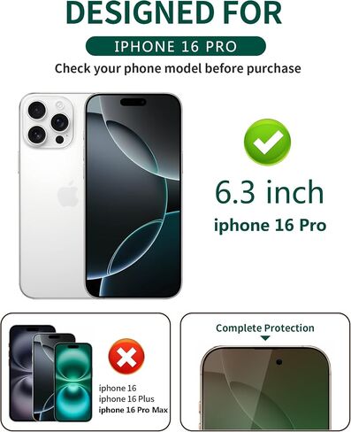 2 Pack for iPhone 16 Pro Max Privacy Screen Protector Tempered Glass for 16 Pro Max 6.9 inch Private Protective Film Anti-Blue Light Anti Spy No-Bubble Gradient Green [HD Clarity] in Saudi Arabia