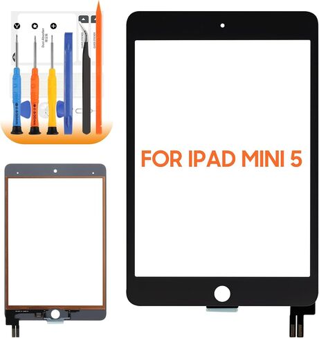 لـ iPad Mini 5 Screen Replacement for iPad Mini 5 2019 Touch Screen A2124 A2126 A2133 President Digitizer Repiral Parts (No LCD) (أسود) in Kuwait