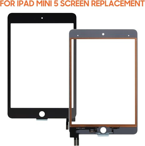لـ iPad Mini 5 Screen Replacement for iPad Mini 5 2019 Touch Screen A2124 A2126 A2133 President Digitizer Repiral Parts (No LCD) (أسود) in Kuwait