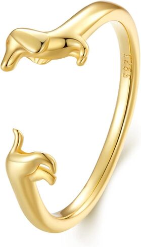 MUNDELL 925 Sterling Silver Cute Paw Prints Open Rings Minimalist Adjustable Rings for Women Stacking Rings Statement Rings Fine Jewelry in Saudi Arabia