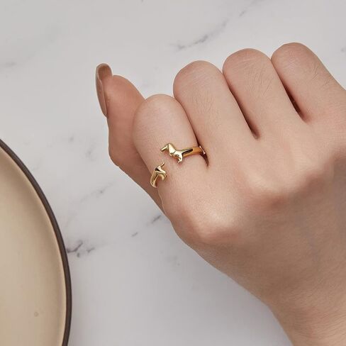 MUNDELL 925 Sterling Silver Cute Paw Prints Open Rings Minimalist Adjustable Rings for Women Stacking Rings Statement Rings Fine Jewelry in Saudi Arabia