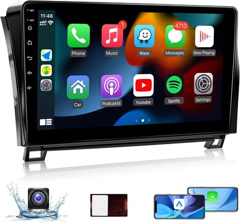 Naifay Android12 Car Stereo for Toyota Tundra 2007-2013 Toyota Sequoia 2008-2018 Wireless Carplay Android Auto, 10.1inch Touch Screen for Tundra Car Radio Bluetooth GPS WiFi SWC Camera 2G+32G in Kuwait