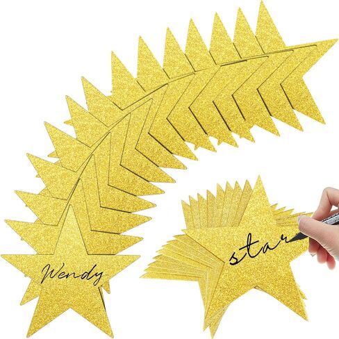 80 Pieces Glitter Star Cutouts Paper Star Confetti Cutouts for Bulletin Board Classroom Wall Party Decoration Supply, 6 Inches Length (Pink, White, Gold) in Saudi Arabia