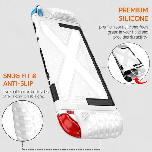 حافظة NINKI Grip لجهاز Nintendo Switch 2 Case Stand 2025، حافظة رفيعة للغاية غير قابلة للانزلاق من البولي كربونات + غطاء حماية من السيليكون TPU لجهاز Nintendo Switch 2025 حافظة حماية لغطاء وحدة التحكم Switch 2، أسود in Kuwait