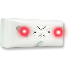 Sound Strobe Warning Lights, LED Intelligent Microwave Sensor Automatic Voice Prompter, IP65 Waterproof & Dustproof Infrared Visual Alarm Speaker for Outdoor Safety, Forest Fire Prevention.