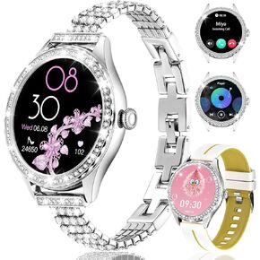 Smart Watch for Women - Make/Answer Call, 1.32" IP67 Waterproof Fitness Watch with Heart Rate Sleep Monitor, 100+ Sports Modes Activity Tracker, Step Counter Smartwatch for iOS Android