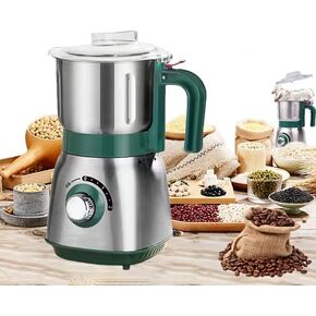 Electric Grain Grinder 600g, 500W Electric Bean Grinder with Split Design Grinders, Applicable to Coffee Beans,Herbs,Nuts,Spices,Grain Mill