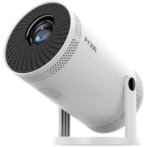 FY300 Mini Projector,1080P Support,Protable Projector with WiFi & HDMI,180° Rotatable,Wireless Screen Mirroring,Suitable Indoor&Outdoor Use,Compatible with USB/Windows/Switch/Android iOS SmartPhone