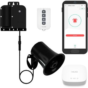 YoLink X3 Version Outdoor Alarm Controller and SirenFob Kit, Ruggedized Battery-Powered Siren/Alarm/Relay Controller, Up to 1/4 Mile Range, 110dB Siren, Alexa, Google, IFTTT, Hub Included