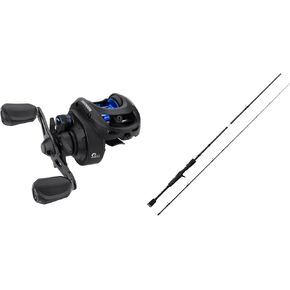 KastKing Centron Lite Baitcasting Fishing Reels, 7.1:1 Gear Ratio, Right Handed Reel, Black & KastKing Crixus Fishing Rods, Casting Rod 6ft -Medium - Fast-2pcs