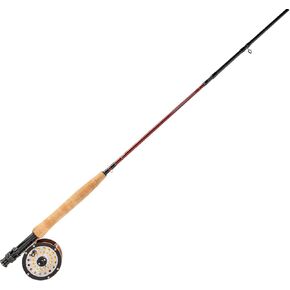 Martin 67R River | Stream Fly Fishing Rod and Cly Combo Kit ، 4/6-REIGHT ، 8 أقدام 6 بوصات ، قضيب 4 قطع ، عمل معتدل ، بكرة عمل واحدة ، خط عائم 6 وزارة ، تشكيلة ذبابة ، سفر ، سفر ، براون