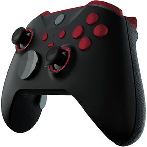 eXtremeRate Scarlet Red Custom Accent Rings + Replacement Buttons for Xbox Elite Wireless Controller Series 2 & Elite Series 2 Core Controller - Controller NOT Included