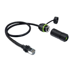 M20 CAT6 Starlink Gen 3 RJ45 Waterproof Cable Connector YPM20-CAT6-CSL-IP68 Rated,Shielded Zinc Alloy CAT6 Ethernet Cable - High-Speed LAN Network Cord, 550MHz, 10Gbps, 1PCS