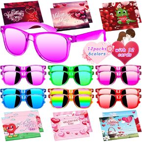 Kids Sunglasses Bulk, Kids Sunglasses Party Favor, 12pack Neon Sunglasses for Kids Boys Girls Age 3-8, Party Favors for Kids 3-5-8, Goody Bag Favors, Great Gift for Pool, Birthday Party Supplies