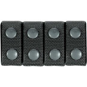 BLACKHAWK Traditional Black CORDURA 2-1/4 -Inch Nylon Belt Keeper - Set of 4