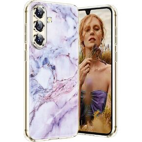 Marble Case for Samsung Galaxy A16 5G, Soft Silicone Clear TPU Case for Women, Cute White Blue Marble Pattern Slim Anti-Scratch Shockproof Protective Cover for Samsung A16 Case 6.7-inch (Blue)