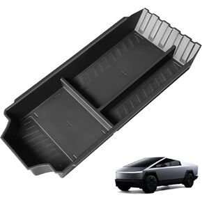Floor Center Console Organizer for Tesla Cybertruck Storage Tray Box Organizer Interior Insert TPE Material for Cybertruck Accessories, 1 Pack