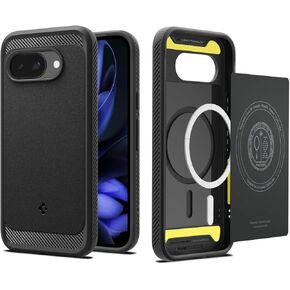Spigen for Pixel 9a Case, Rugged Armor MagFit (2025) [Compatible with Magsafe Accessories] - Matte Black