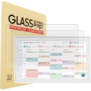 YINOVEEN 2 Pack 15.6 Inch Tempered Glass Screen Protector For 15.6" Skylight Digital Calendar, 9H, Tempered Glass Screen Film Guard