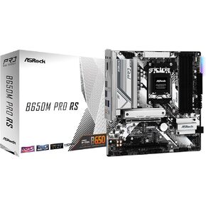 Asrock B650M Pro RS AMD Socket AM5 Ryzen 7000/8000/9000 Series DDR5 7200+ (OC) MHz 256GB M.2 Key E for WiFi SATA3 6.0 Gb/s Micro ATX Motherboard 2.5G LAN BIOS Flashback