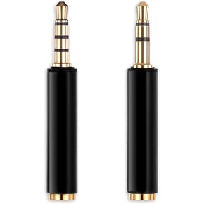 3.5mm TRS Male to 3.5mm Female TRRS Microphone Adapter for Camera/Camcorders, TRRS to TRS Adapter Microphone Audio Adapters Compatible with Similar Cameras/Camcorders/Recorders with TRS Mic Jack