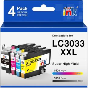 LC3033XXL Ink Cartridges Super High-Yield Replacement for Brother LC3033 LC-3033 LC3035(BK/C/M/Y) Ink Cartridge Compatible with MFC-J995DW MFC-J805DW MFC-J815DW Printer(4 Packs)