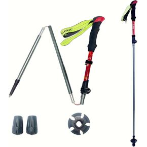 Collapsible Trekking Pole, Lightweight Hiking Pole, Folding Walking Stick with 7075 Aluminum Alloy for Hiking, Camping, Trip, Travel