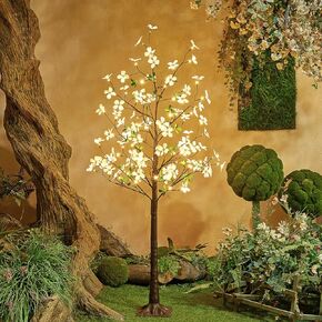 Lightshare Lighted Gypsophila Tree 6FT 176 LED Artificial Baby Breath Flowers with Lights for Wedding Home Christmas Holiday Decoration (Gypsophila Tree)