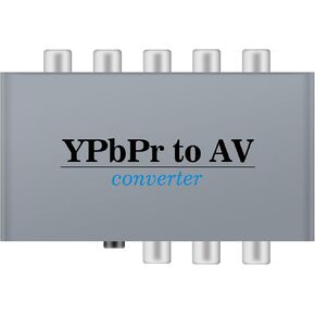Component to AV Adapter, YPbPr to CVBC Coverter + R/L, Component 5RCA RGB to AV Converter Adapter, Supports 1080P Video Audio Converter Adapter for DVD PSP to HDTV Monitor