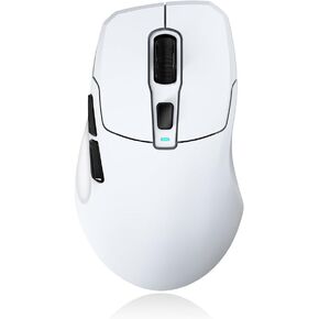 Wireless Gaming Mouse, 24000 DPI, 1K Polling Rate, Tri-Mode 2.4GHz/USB-C/Bluetooth Ergonomic Mouse， Web-Driven, 120 Hours Battery Life, Rechargeable Gaming Mice for PC/Mac/Tablet/Xbox, White