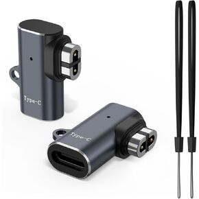 Meliya 2-Pack USB C Magnetic Charger Adapter for AfterShokz Headphones, USB C Shokz Charger Conventer for AfterShokz Aeropex AS800, Shokz OpenRun, OpenRun Pro, OpenRun Mini, OpenComm